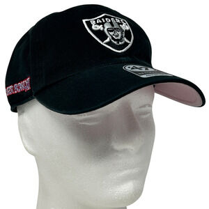 Las Vegas Raiders Dad Hat Baseball Cap Super Bowl XI Black 47 Brand Strapback